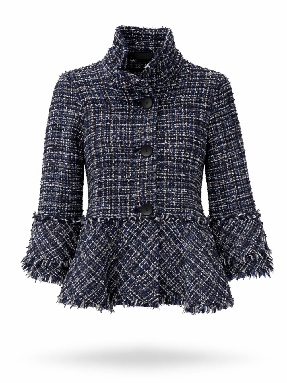Damee blue/black tweed blazer, small